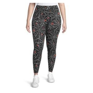 No Boundaries Womens juniors Halloween Spider Web Ankle Leggings size 3XL New